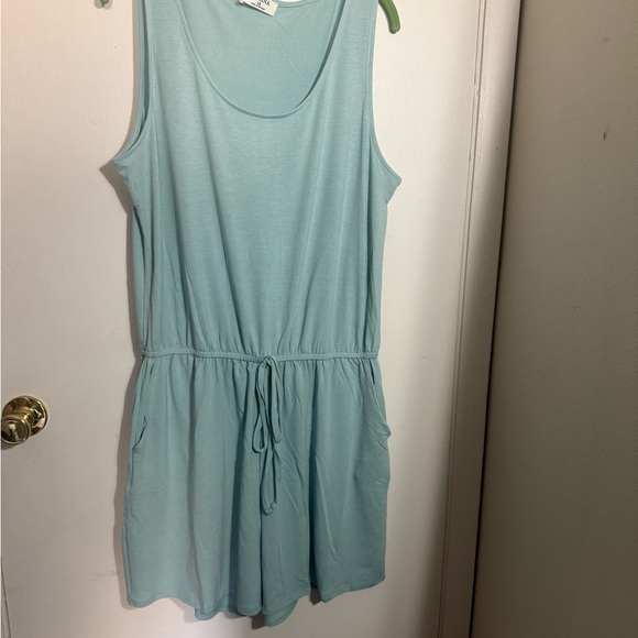Zenana Outfitters Pants - Zenana Sea-Green Sleeveless Romper